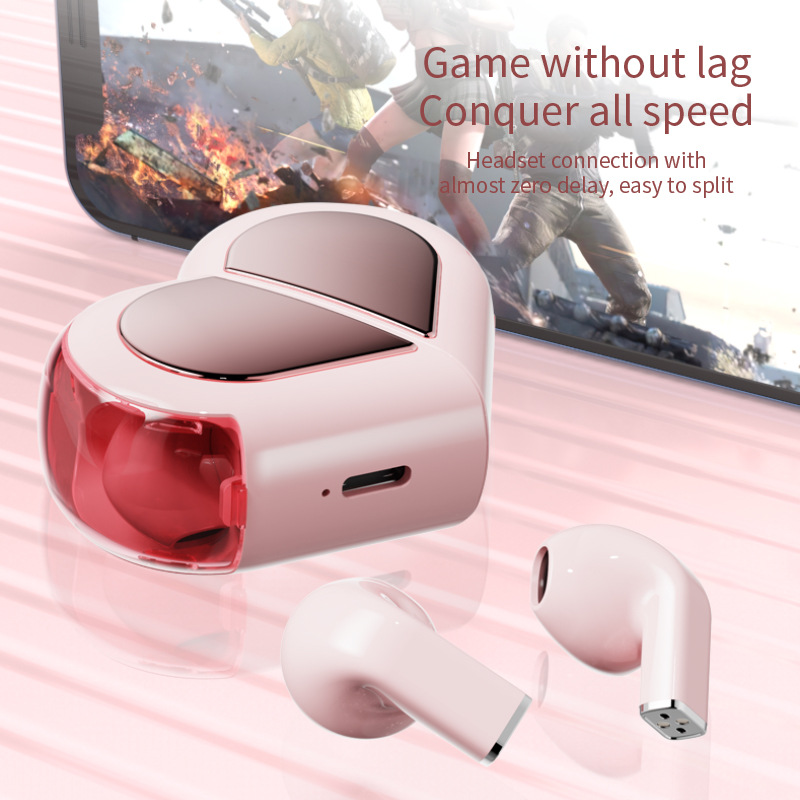 Creative Rotatable K520 Bluetooth Headset Love TWS 5.3 Wireless Headset Deformable Female Headset