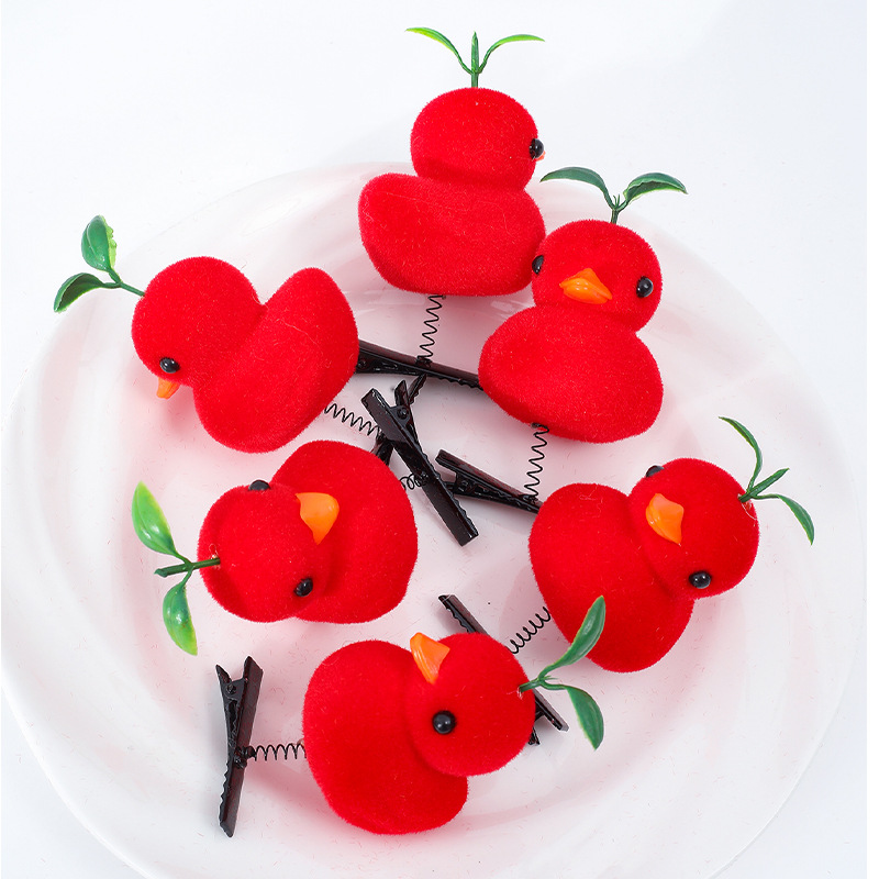 New Internet Celebrant Selling Cute Yellow Duck Hairpin Duck Headwear Children's Three-dimensional Spring Headwear Toy Stall Gift Love_voghion.com