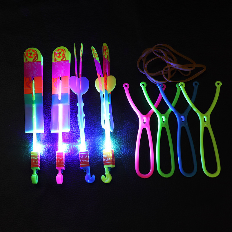 Slingshot flash flying arrow Children's Day toy stall hot sale luminous slingshot flying arrow children's toy kindergarten gift