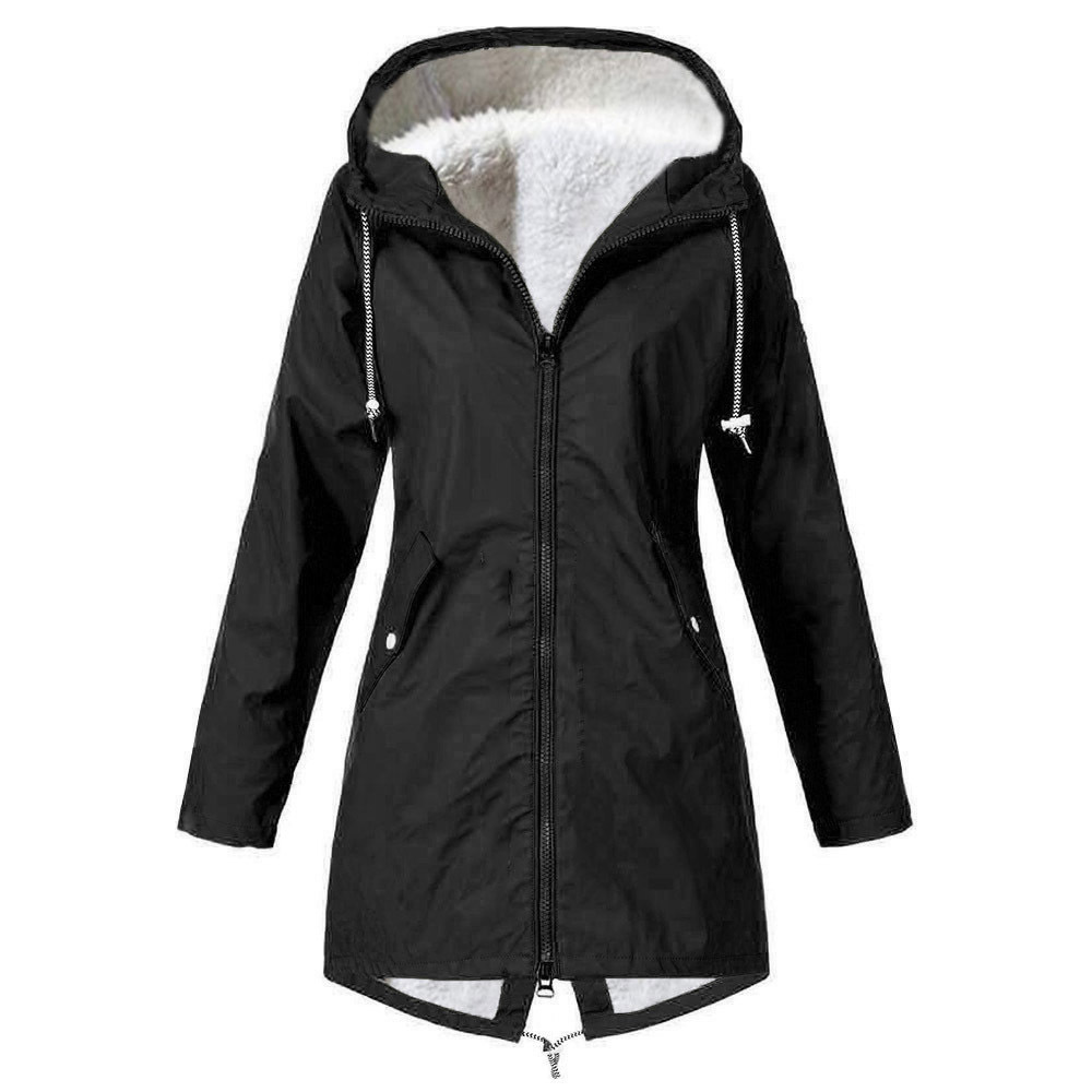 in stock a generation of plus size cotton-padded clothes waterproof windproof plus velvet coat outdoor clothing hooded mountaineering clothing women