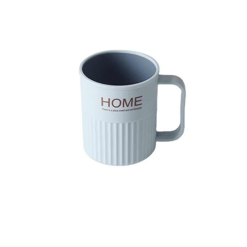 Nordic Two-color Mouthwash Cup Household Simple Plastic Brushing Cup Thickened Double-layer Wear-resistant Non-slip Handle Washing Cup