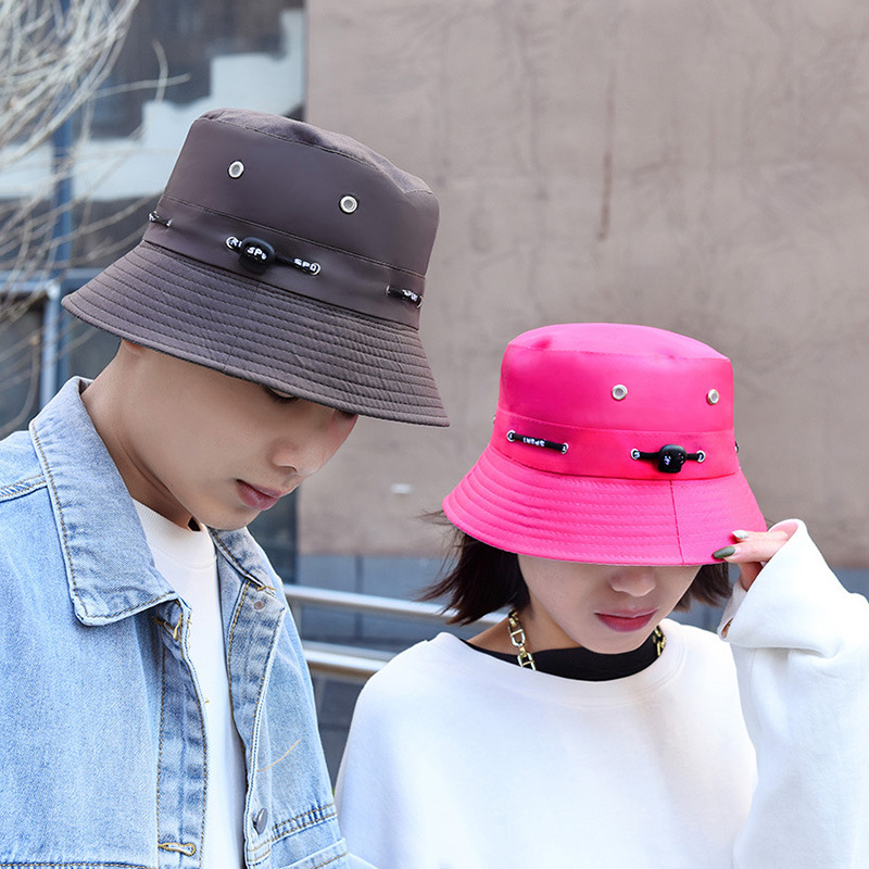 Summer men's fisherman hat female sun hat outdoor fishing hat drawstring sun hat basin hat mountaineering hat team hat
