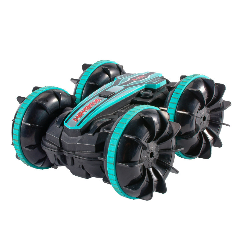 Cross-border new 2.4g amphibious stunt remote control car double-sided rollover children's electric toys wholesale