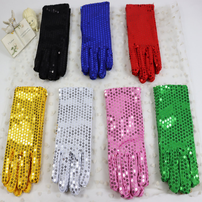 Children's Day Performance Gloves Sequins Gloves Dancing Performance Kindergarten Michael Jackson Adult JK