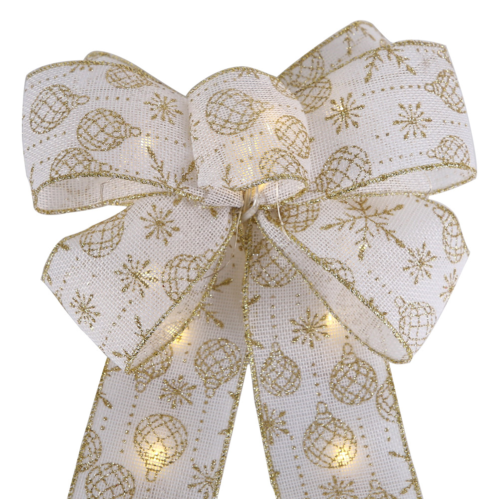 Christmas Bow Hanging with Light Christmas Tree Decoration Interior Door Head Decoration Christmas Bow Door Decoration Pendant_voghion.com