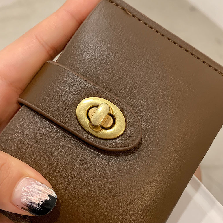 韓国レトロでシンプルなpuピカチュウ女性ins多カード位ロックゼロ財布は短い財布を持っています。|undefined