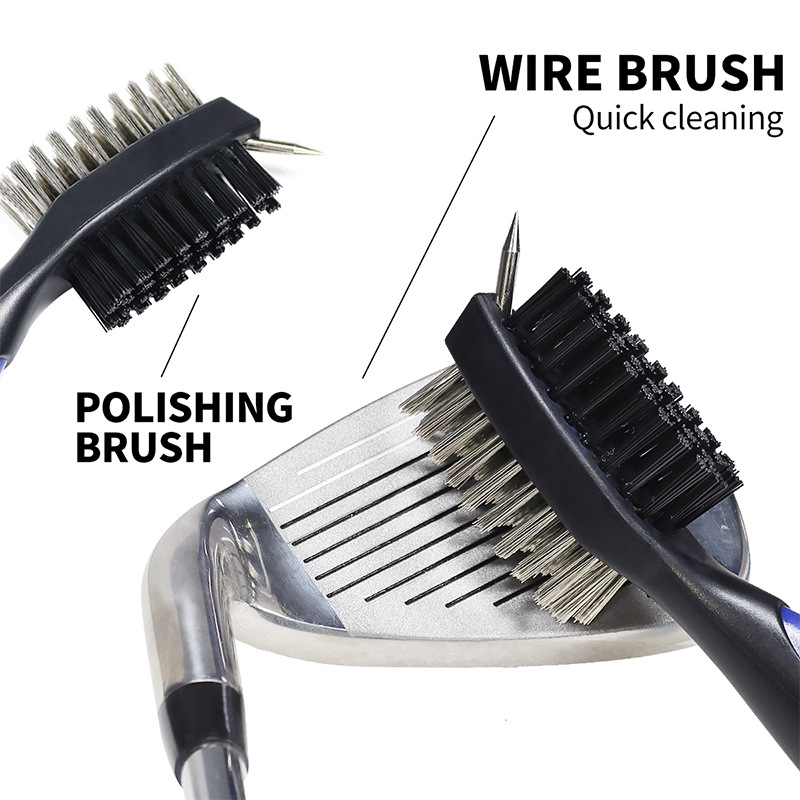 ABS Golf Club double-sided brush cleaning brush brush portable golf cleaning supplies factory wholesale