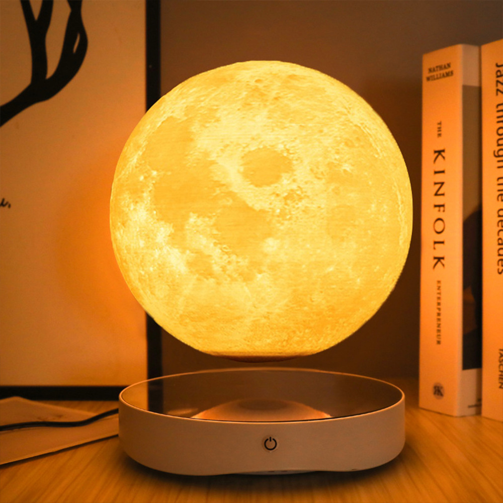 Magnetic levitation 18cm lunar mirror base night light high-end birthday gift company gifts wholesale novelty ornaments