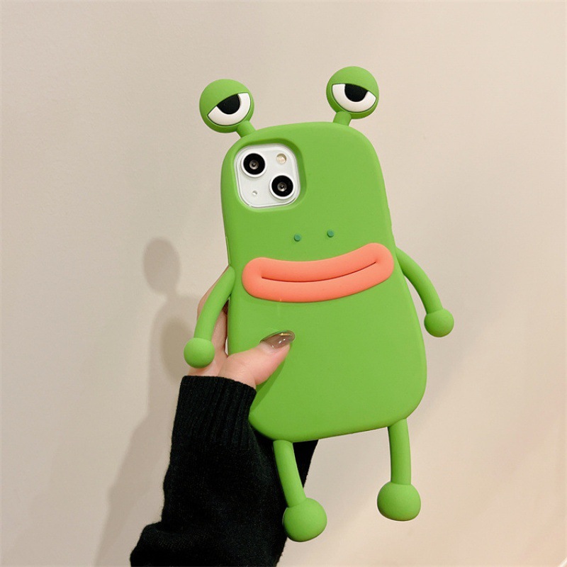 Sausage mouth frog for Apple 13proMax mobile phone shell silicone iPhone14 cartoon 12 funny 3D shell 11