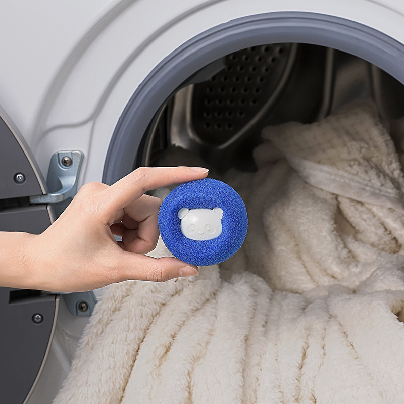 Laundry Ball Anti-winding Bear Sponge Sticky Hair Ball Washing Clothes Hair-removing Artifact Magic Hair-removing Cleaning Ball Cat Hair