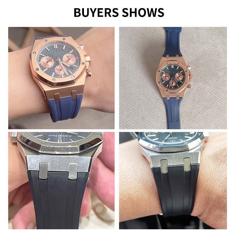 Adapted ap love tape Royal Oak rubber strap GA2100 folding buckle silicone strap men's 26mm 27mm