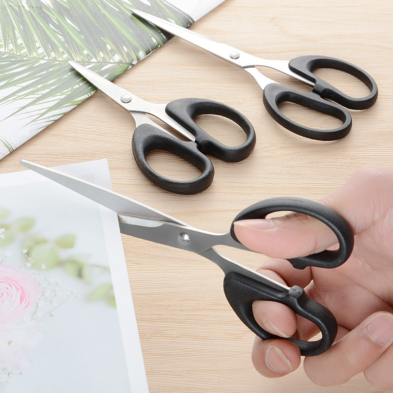 Spot supply stainless steel household scissors office stationery scissors children's safety scissors student hand scissors wholesale
