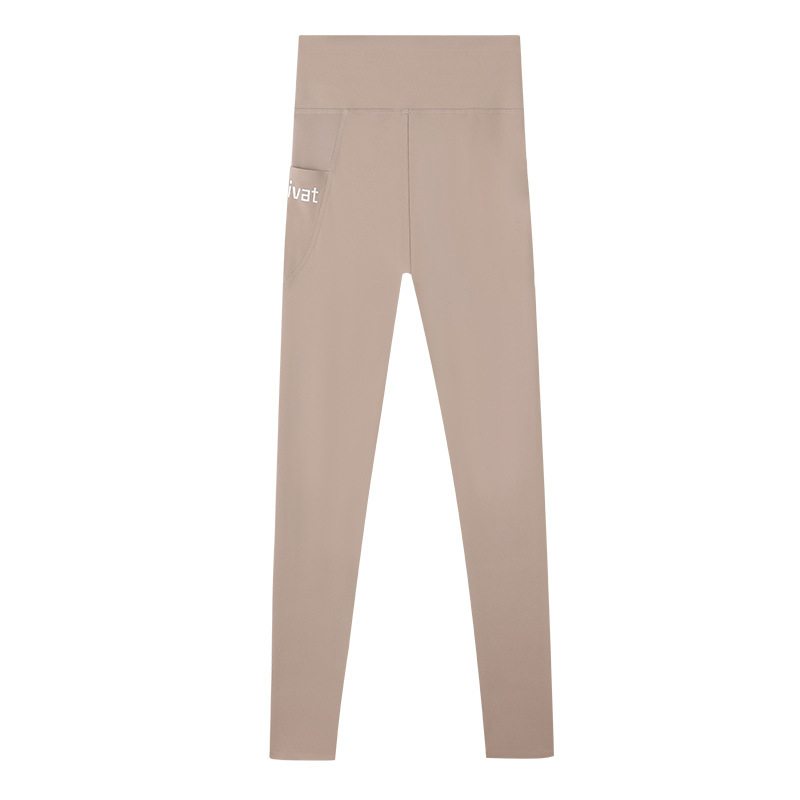 Pocket Shark Skin Leggings Women's Spring and Autumn Outer Wear Thin Belly Tinted High Waist Tight Slimming Large Size Yoga Barbie Pants