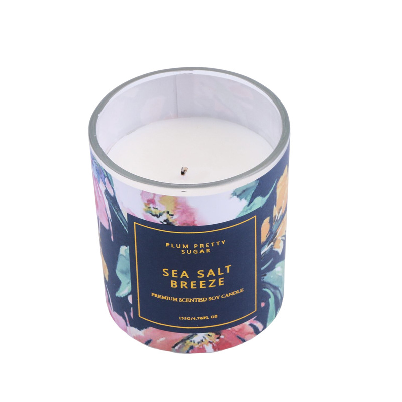 Home Bedroom Fragrance Cyber Celebrity Glass Aromatherapy Candle Ins Wind Plant Wax Smokeless Aromatherapy Candle Cup Wholesale