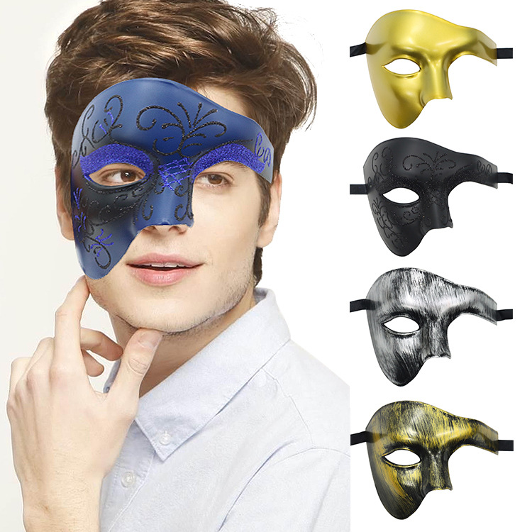 Amazon Masquerade Phantom Mask Ретро Высококачественная окрашенная маска для глаз на половину лица Маска с ручной росписью Phantom of The Opera