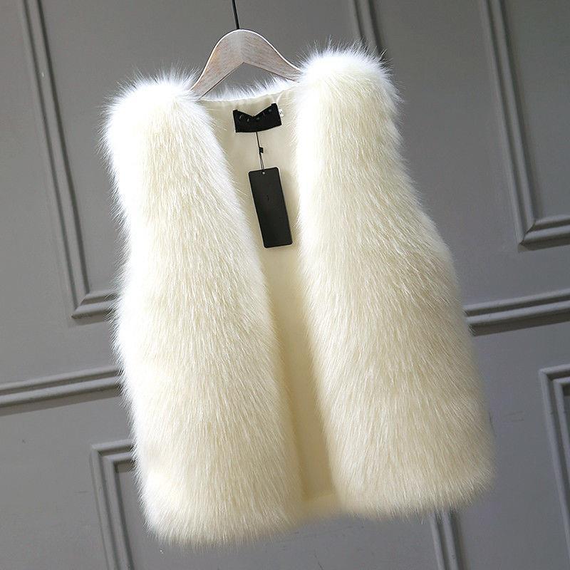 Fur vest for women in autumn and winter new versatile style thickened imitation fox fur vest vest coat fur vest