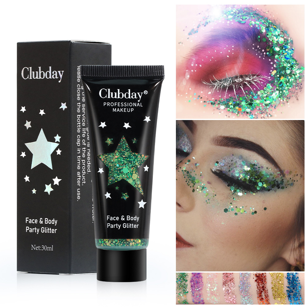 Cross-border beauty explosive gel liquid sequins body eye shadow foreign trade Christmas makeup chameleon hose eye shadow