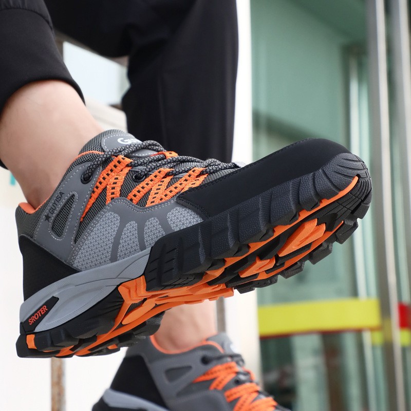 Summer Breathable Labor Protection Shoes Men's Pin-resistant Wear-resistant Shoes Water-splashing Anti-smashing Anti-puncture Safety Shoes Lightweight Work Shoes