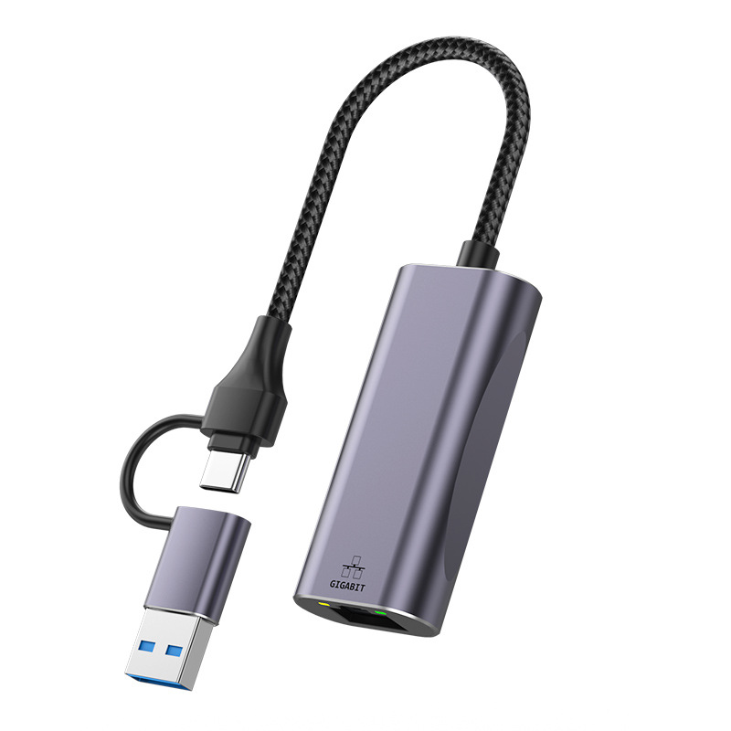 Gigabit port rj45 Ethernet notebook phablet converter usb to network cable interface typec network card