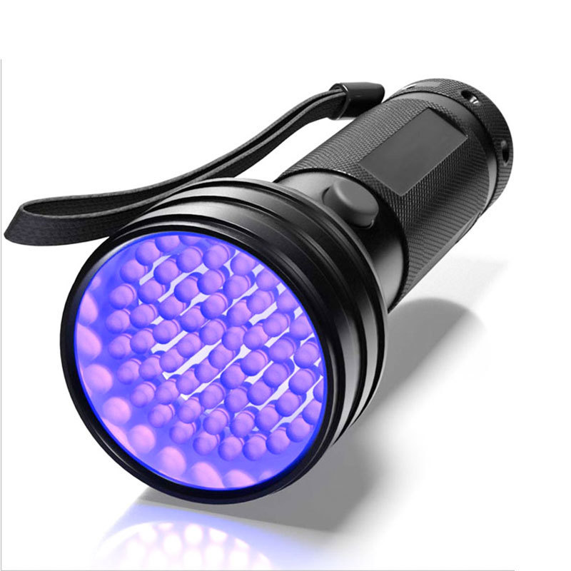 Cross-border 51LED purple flashlight 395UV ultraviolet money detector scorpion lamp pet urine household flashlight