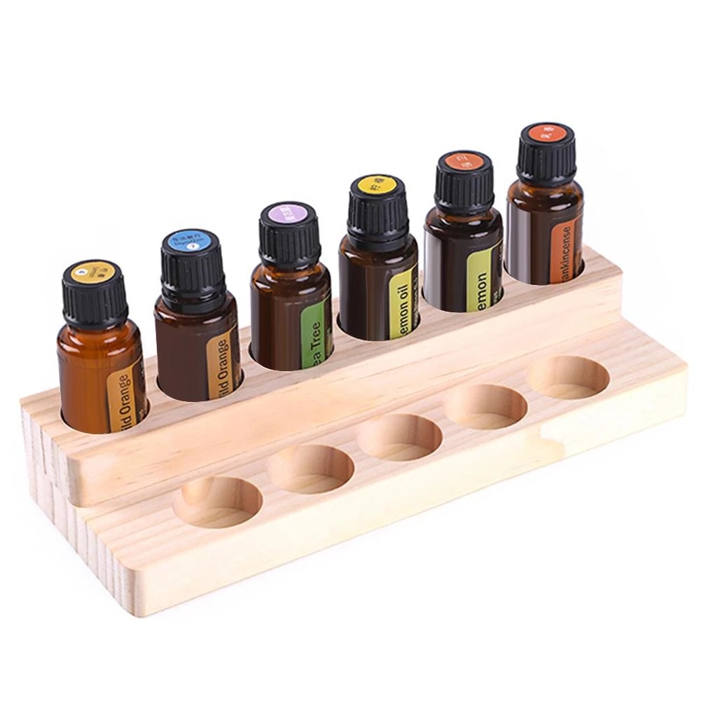 Double layer essence oil bottle display rack pine 11 15ml dotley essence oil bottle storage rack can be printed LOGO