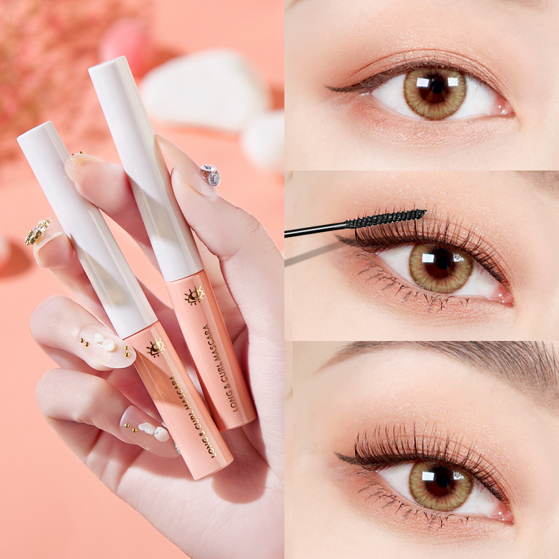 kiss beauty fine head mascara waterproof sweat-proof non-blooming small brush head mascara lasting long curling