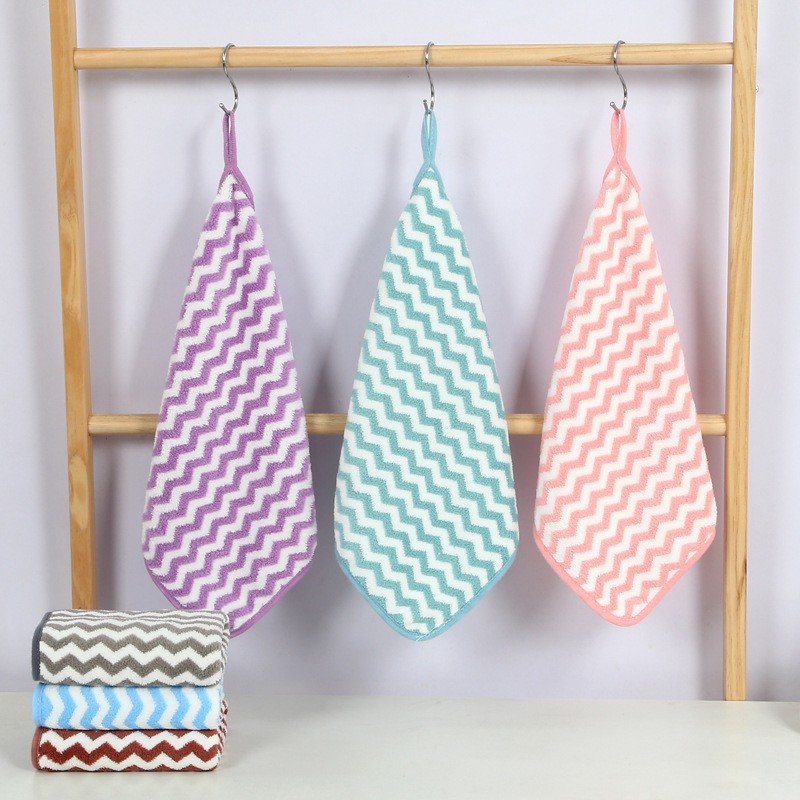 Wholesale coral fleece small towel household children's face Bath square towel soft lint-free small face towel can be added logo