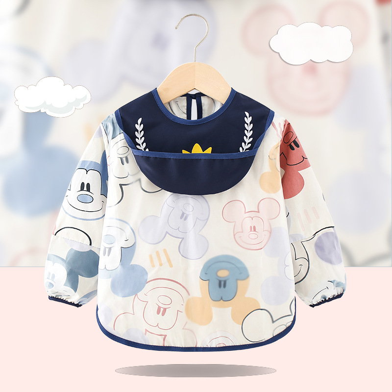Overalls Baby Boys and Girls Kindergarten Supplementary Food for Eating Waterproof Anti-Dirty Baby Meal Bag Bib Children Retroreflective Apron