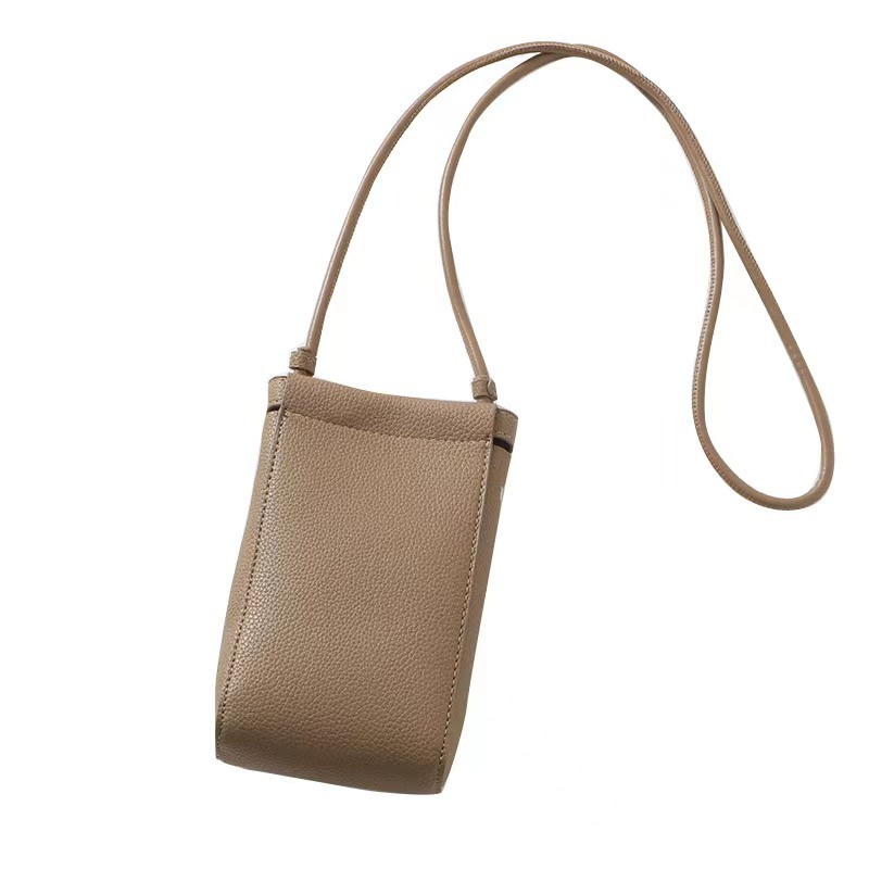 Mobile Phone Bag Japanese and Korean Art Retro Style Vertical Mini Crossbody Small Bag Lightweight Simple All-match Walking Shoulder Bag