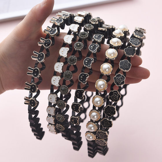 Lazy Broken Hair Weaver Hairband Cartoon Flower Hair Pressed Hairpin Elevated Cranial Top Non-slip Face Wash Headdress Female