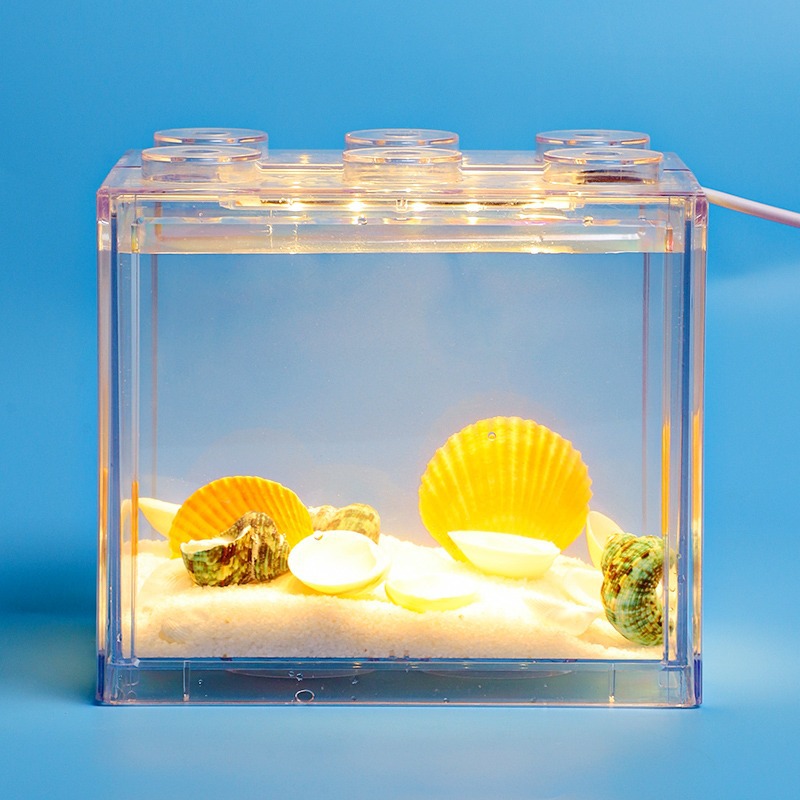 Special USB interface for bucket fish tank building block fish tank lamp LED lamp with lighting lamp micro landscape algae tank algae explosion lamp spotlight