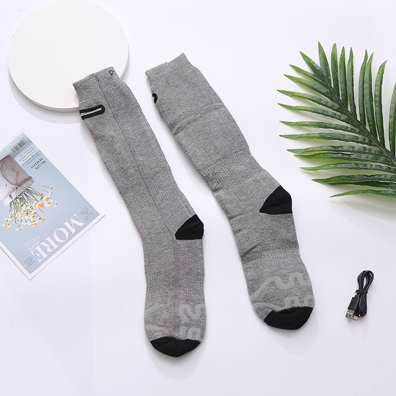 Cross-Border electric heating socks for men and women foot warmers heating socks USB temperature regulating electric heating warm socks spot heating socks