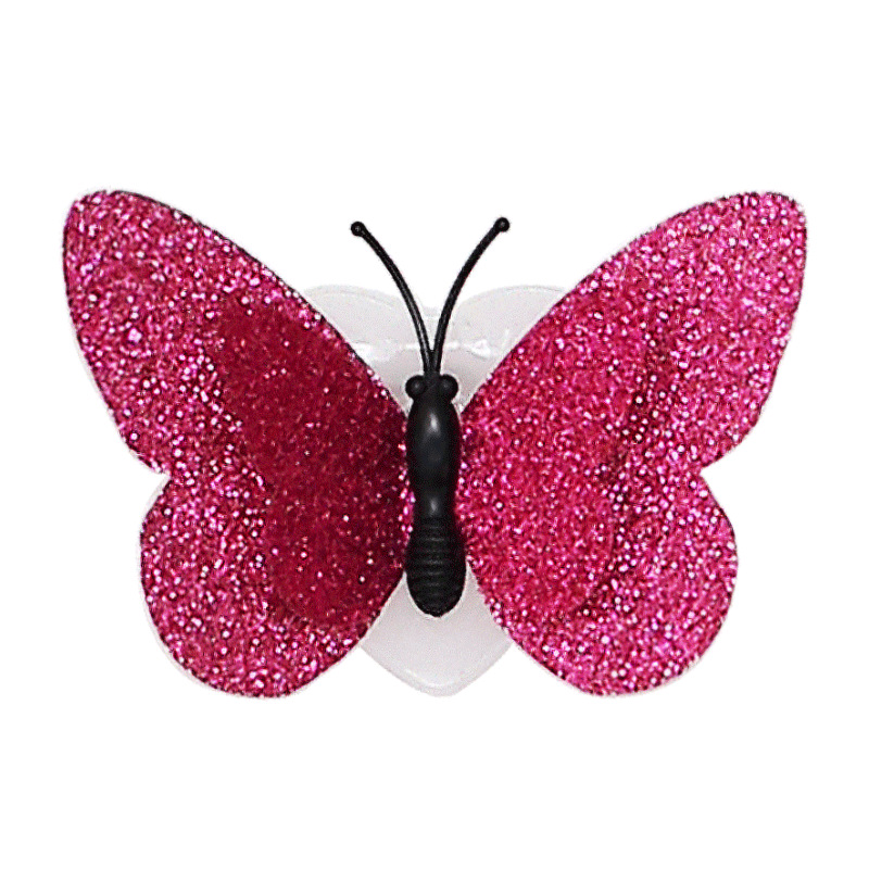 Luminous Colorful Lights 3d Luminous Butterfly Wall Decorations Living Room Bedroom Wedding Room Creative Wall Stickers Wallpaper Stickers