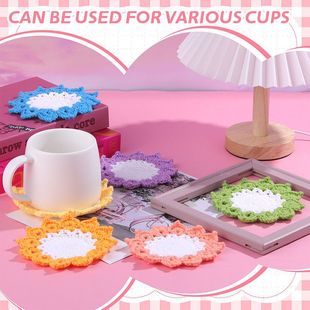 Amazon crochet material package six-color coaster hand-woven decoration cross-border new product