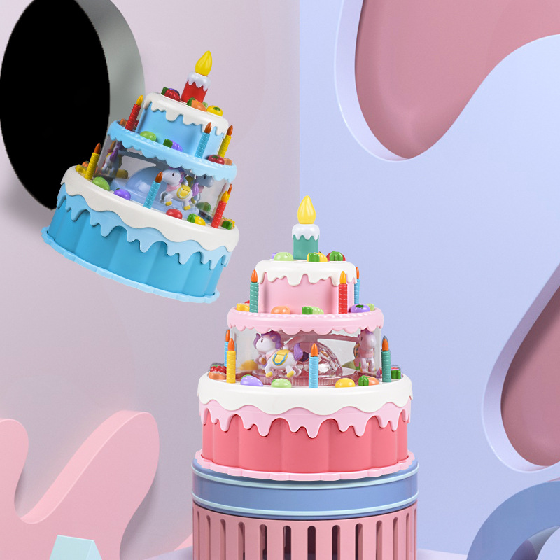 Children's toys girls 3-4-5 years old 6 birthday gift simulation cake can blow out small girls toys puzzle wholesale