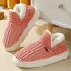 High-heeled Cotton Slippers Foreign Trade Cross-border Fleece-lined Home Non-slip Moon Shoes Indoor Warm Shoes Women's Cotton Shoes Men's