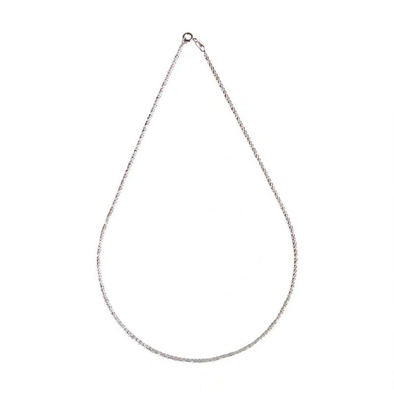 Colorful Italian VICENZA Niche s925 Silver Sparkling Glitter Clavosin Chain Necklace Naked Chain Female