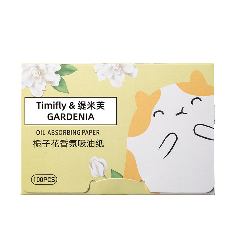 Fragrance Facial Oil Absorbing Paper 100 Piece of Bamboo Charcoal Oil Absorbing Paper Green Tea Skin Friendly Refreshing Degreasing and Pore Shrinking for Women