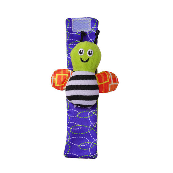 Baby Wrist Strap Socks Hand Rattle Cartoon Plush Newborn Watch Strap 0-3 Years Old Baby Toy Plush