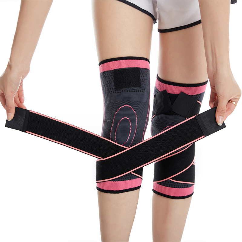 Sports sweat-absorbent breathable pressure knee pad basketball volleyball running cycling fitness protective gear strap sports knee pad