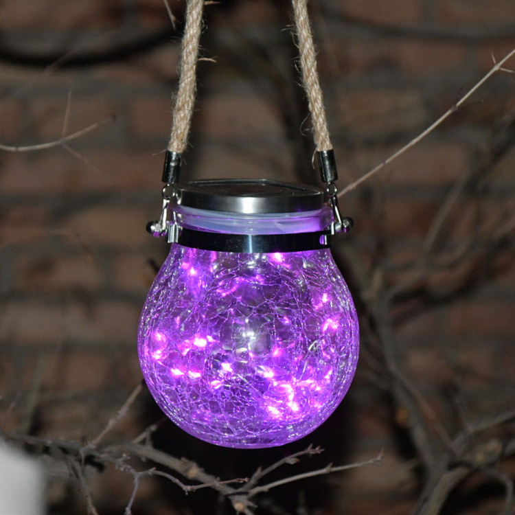 Factory wholesale Amazon outdoor courtyard decoration solar crack bottle light garden light waterproof LED night light