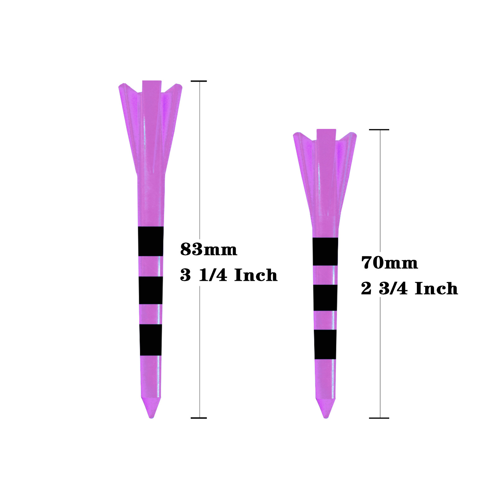 Cross border golf nail stripe printing golf tee five claw plastic ball nail plastic tee spot