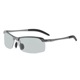 Gun gray frame polarized color changing mirror