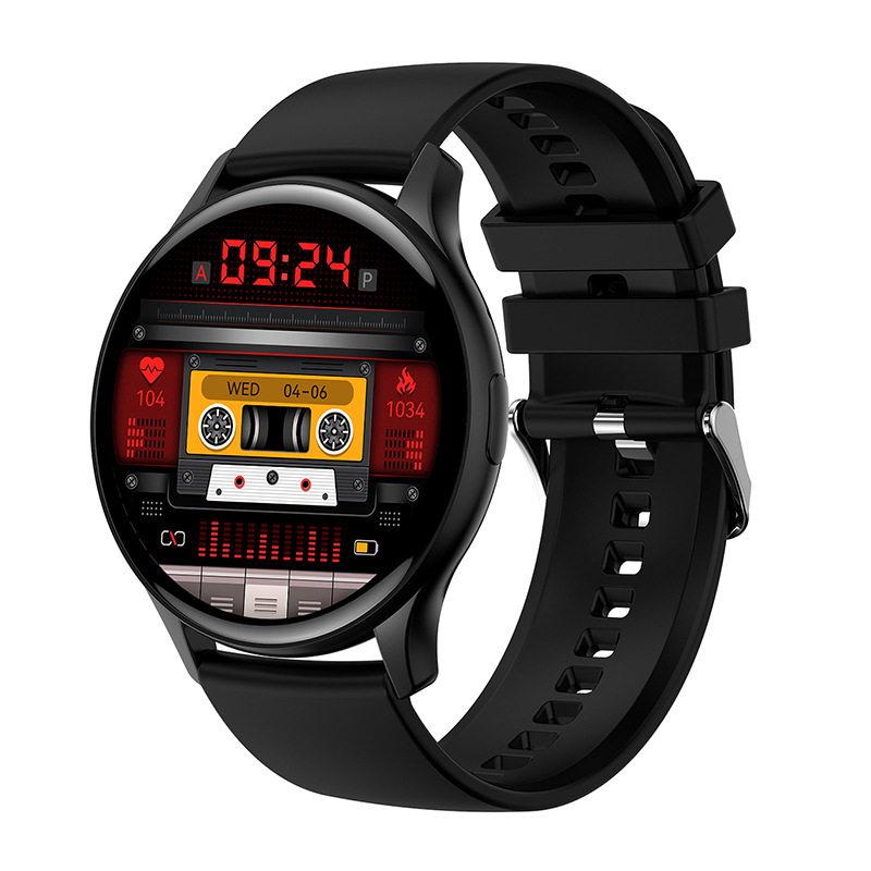 HK89 Bluetooth talk Smart Watch heart rate blood pressure NFC weather Music multi sport smart watch AMOLED