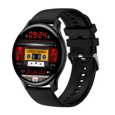 HK89 Bluetooth talk Smart Watch heart rate blood pressure NFC weather Music multi sport smart watch AMOLED