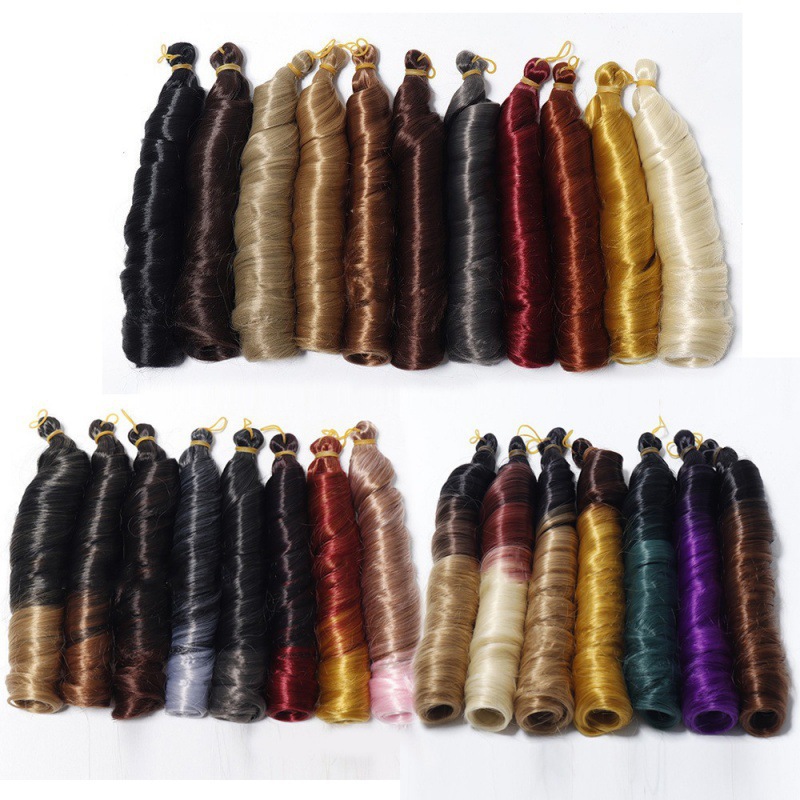24inch French Curly crochet hair tube curved wig chemical fiber wig braid dirty braid braid hair