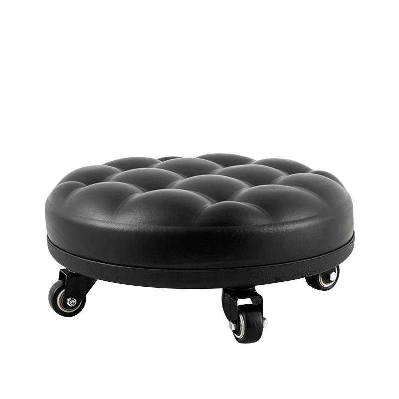 Pulley low stool with wheels small stool household universal wheel beauty seam stool children toddler soft stool Internet celebrity mobile small bench
