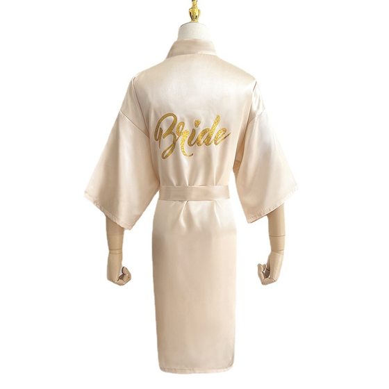 Cross Border Solid Color Bronzing Powder Bridesmaid Bridesmaid Wedding Morning Gown Makeup Gown Nightgown Lady Bride Bride