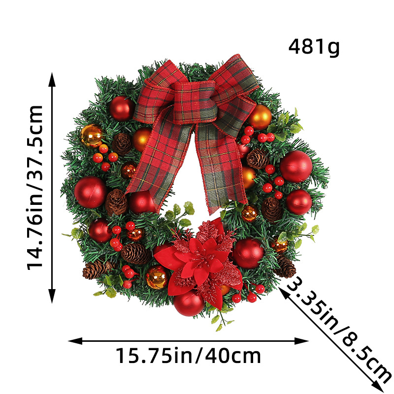 Love in Hong Kong red bow Christmas ball garland Amazon Christmas garland shopping mall window Christmas decoration pendant