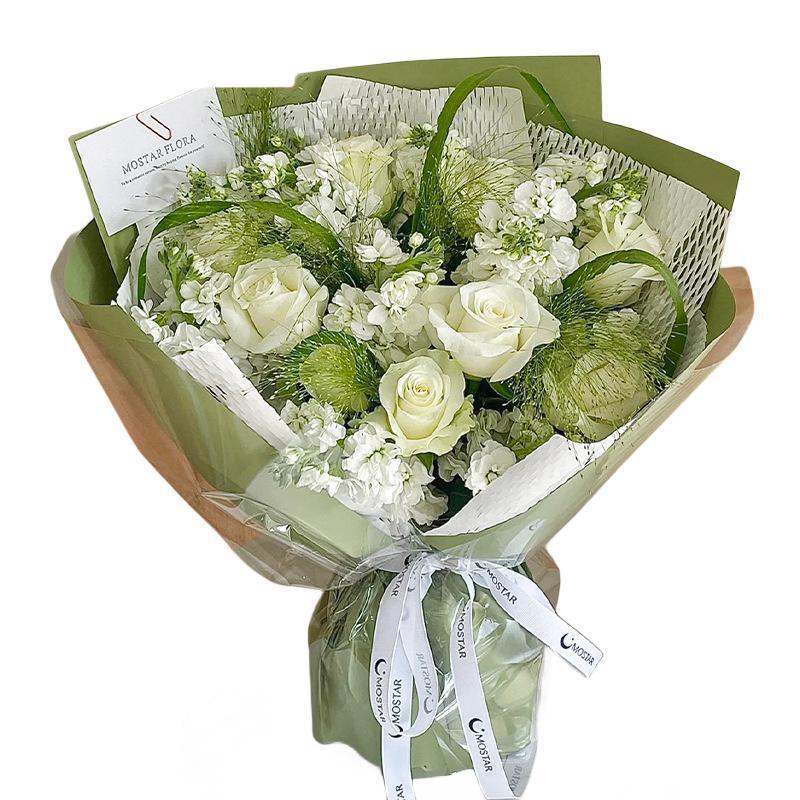 Solid color simple paper flower wrapping paper Internet celebrity bouquet wrapping paper material flower wrapping paper flower shop floral waterproof